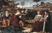 CARPACCIO, Vittore Holy Family with Two Donors oil painting
